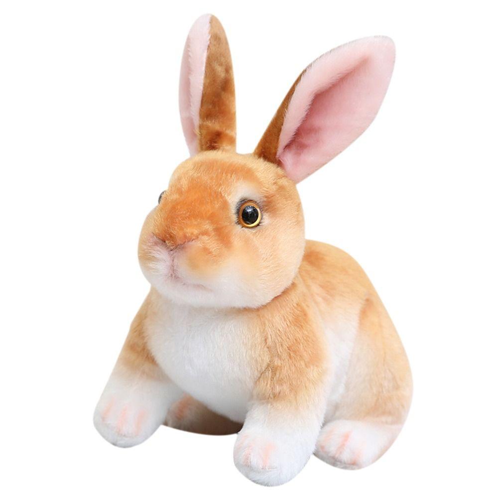 Kids Birthday Kawaii Rabbit Plush Toy Simulation Long Ears Rabbit Lifelike Animal Stuffed Doll Toys