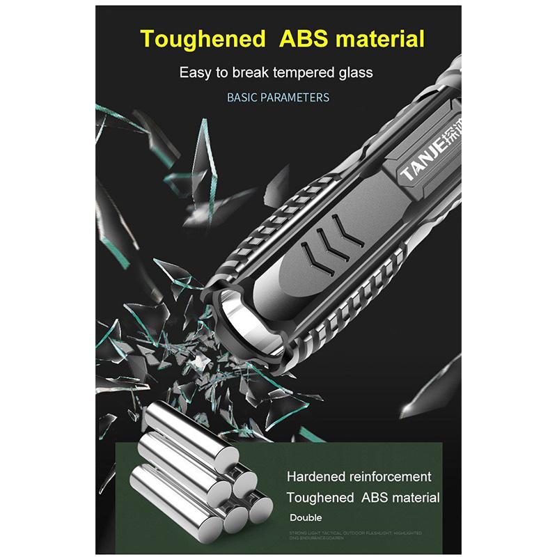 Многофункциональный перезаряжаемый USB-фонарик, портативный для улицы, маленький домашний фонарик, кемпинговый аварийный свет, фонарик для самообороны