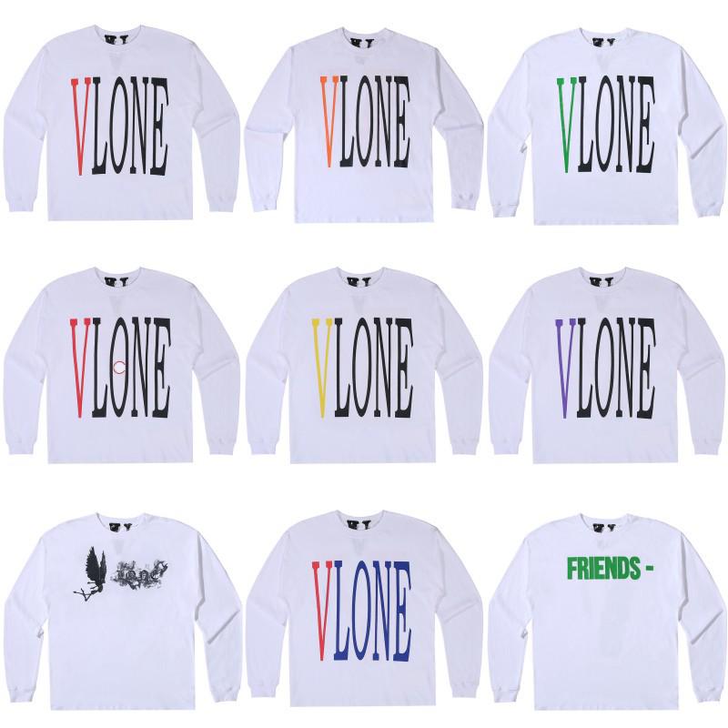 Унисекс худи VLONE с большим V и длинным рукавом - Модный стиль, вдохновленный Ван Ибо