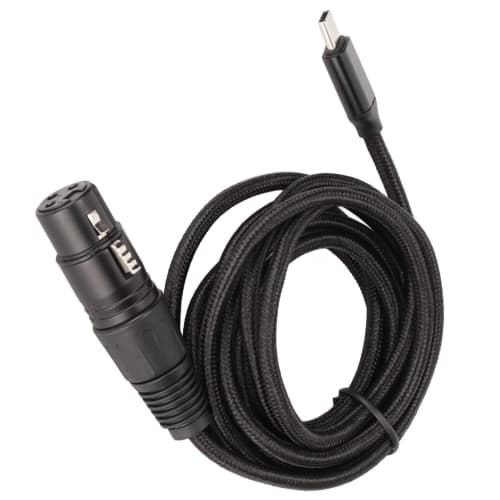 USB C Microphone Cable, USB C to XLR Recording Cable, 93dB Plug and Play Low Noise Studio, XLR Balanced Connection for Microphone Recording, Condenser