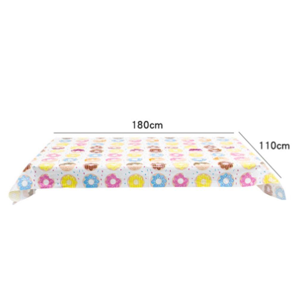 Rectangular Donut Tablecloth Plastic Donut Table Cover Birthday Party Party Decor