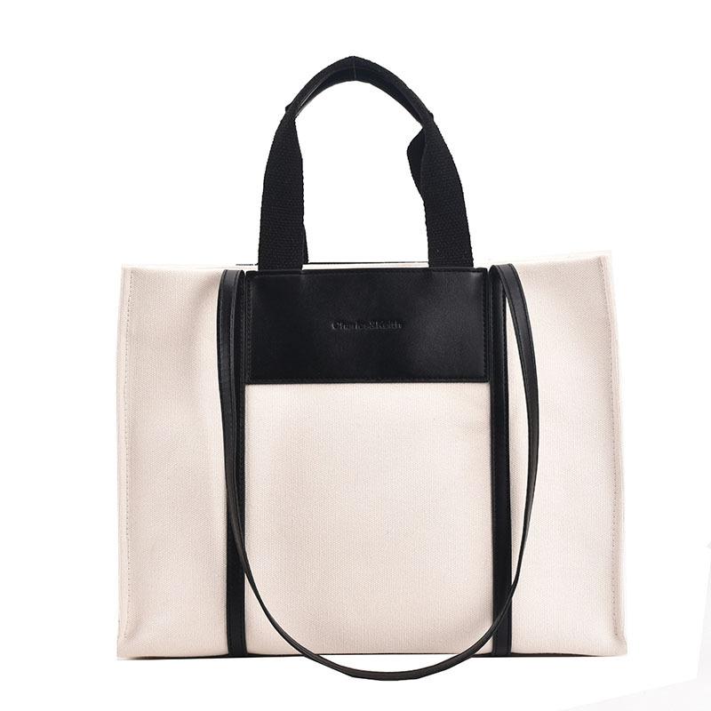 New Fashion Casual Canvas Bag Handheld Large Bag Commuter Versatile Women's Large Capacity Tote Bag