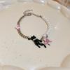Gravel Simple Flower Crystal Square Bracelet Korean High-end Bracelet Niche Versatile Jewelry Women