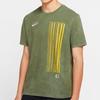Nike Футболки Мужские Армейский Зеленый Круглый Вырез Умеренный Прямой Крой cd1301-222