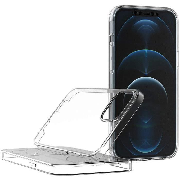 Coque pour iPhone 13 PRO MAX (6,7") - Housse Etui 360 Intégrale Transparent 2 Parties Avant Arrière Emboitable Phonillico®