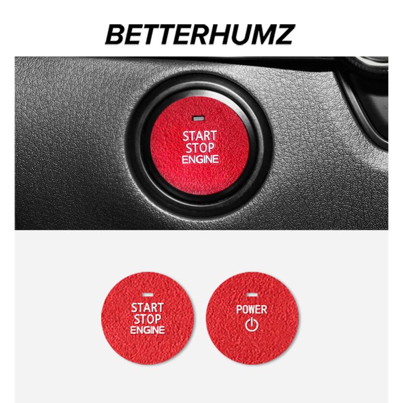 Betterhumz Для Mazda 3 Axela CX50 CX30 - Наклейки-отделки кнопки запуска двигателя Start Stop из Алькантары, Аксессуары для интерьера автомобиля
