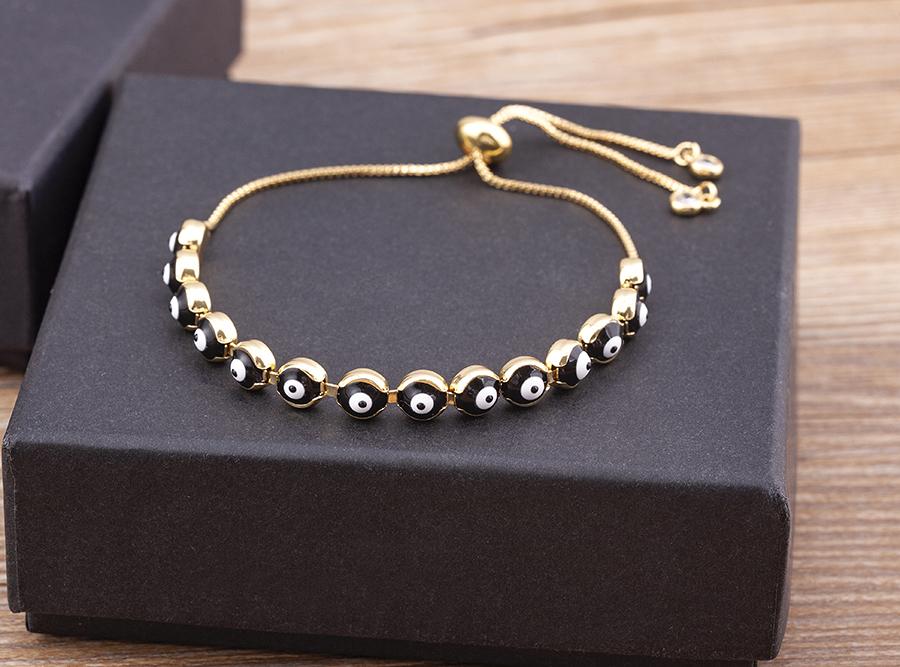 New Fashion Design Rainbow Handmade Beads Inlaid With Turkish Evil Eye Bracelet Women Adjustable Party Jewelry Lucky Gifts