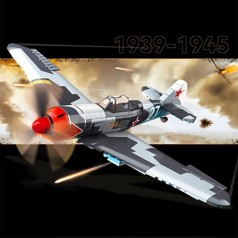 2025 Новый винтажный бомбардировщик Второй мировой войны истребитель Spitfire собранный конструктор самолет с пропеллером детский игрушечный модель для мальчика