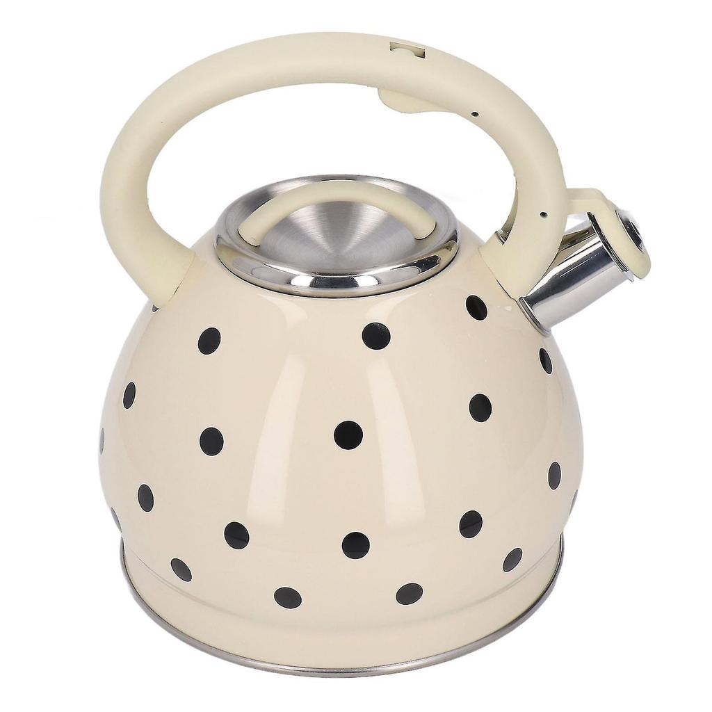 Whistling Kettle,3.5L Whistling Kettle Polka Whisteling Tea Kettle Stainless Steel Teapot Reliable and Durable