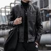 Новая мужская куртка из искусственной кожи, корейская повседневная мужская облегающая мотоциклетная кожаная куртка с воротником-стойкой, куртка из искусственной кожи для молодых мужчин