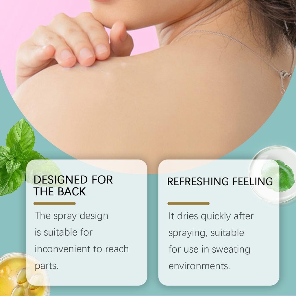 Этот спрей от акне на спине может контролировать жирность, сужать поры и уменьшать следы от акне.. Подходит для закрытых комедонов, покрасневшей кожи и пор . Фрукт100мл