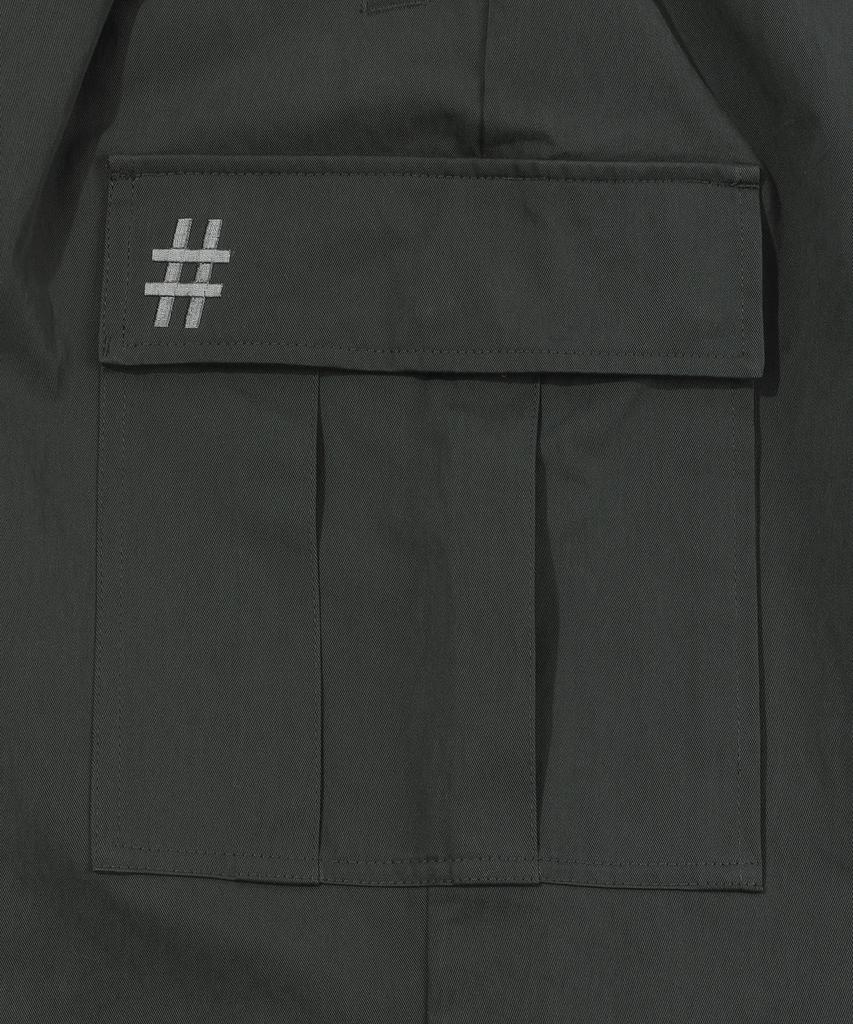 Брюки-карго BEENTRILL Hashtag с одной складкой (Древесный уголь)