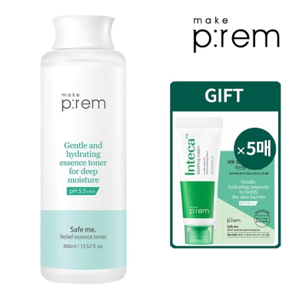Make P:REM Тоник-эссенция Safe Me Relief 400 мл (+10 мл крема+5 поясов) [Подарки могут отличаться]