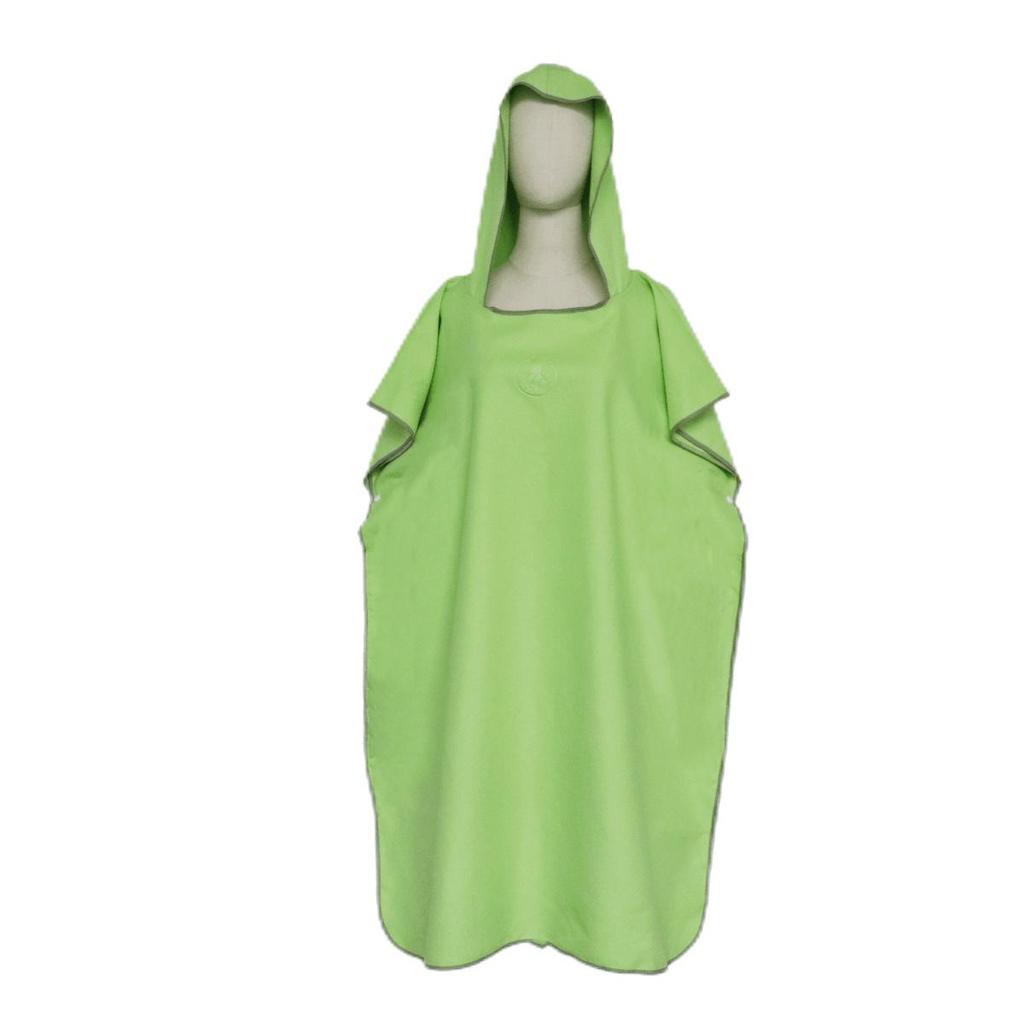 Пляжный халат из микрофибры быстросохнущий - Однотонный, Абсорбирующее пончо для переодевания