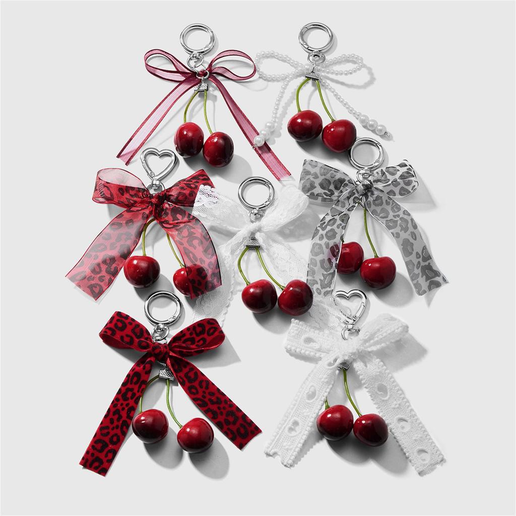 Элегантный шарм-бантик «Вишенки», шарм «Любовь», портативный брелок, прочная подвеска для сумок, идеально подходит для ежедневного использования, для подарков