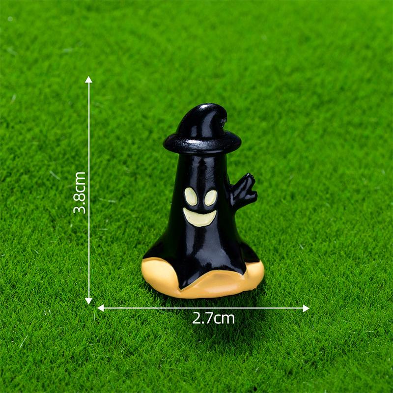 Halloween Pumpkin Ghost Micro Landscape Figurines Cute Small Ornaments Creative Diy Home Decoration Accessories Gifts