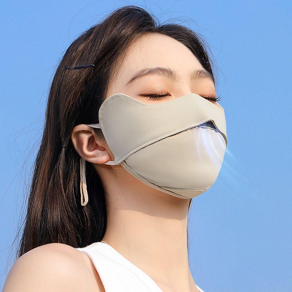 Nylon Ice Silk Mask Breathable Face Cover Scarf Fashion Sunscreen Face Mask