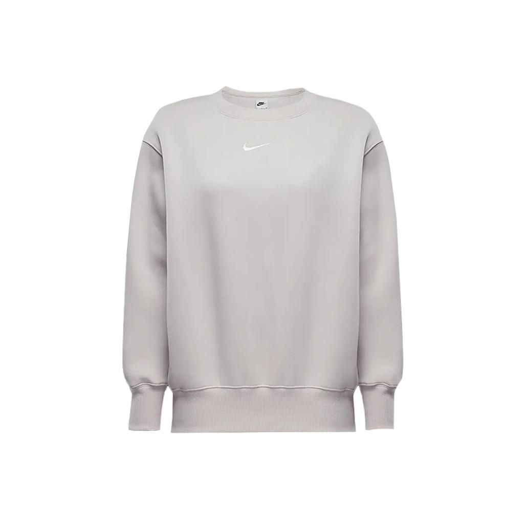 Nike Sportswear Phoenix Casual Comfortable Loose Fit Long Sleeve Sweatshirt Women Tops Light-Raw-Umber Sail DQ5734-104