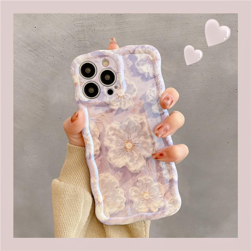 Luxury Laser Flowers Glitter iPhone Case For iPhone 16 Pro Max 15 14 13 12 11 Plus Fashion Soft Silicone Shockproof Bumper Cover