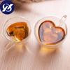 Heart Love Shaped Double Wall Glass Mug Creative Personality Lover Coffee Cups Mug Gift Coffee Tea