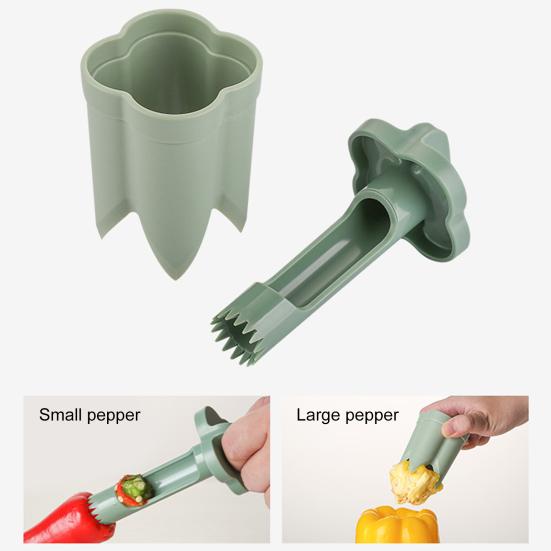Yousheng Pepper Corer 2 в 1 Устройство для удаления сердцевины болгарского перца Кухонная утварь Twist And Pull Устройство для удаления семян из овощей и фруктов