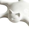 3D-печатная фигурка тающего кота Ленивый сплюснутый спящий кот Статуэтка матового белого цвета