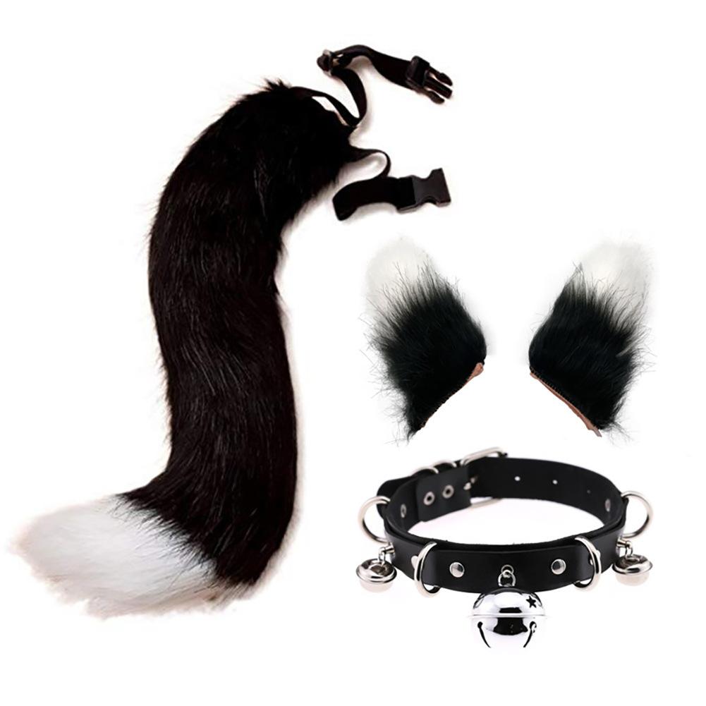 Anime Animal Tail Cosplay Costumes Props Cat Fox Plush Tails Role Play Halloween Party Kawaii Accessories