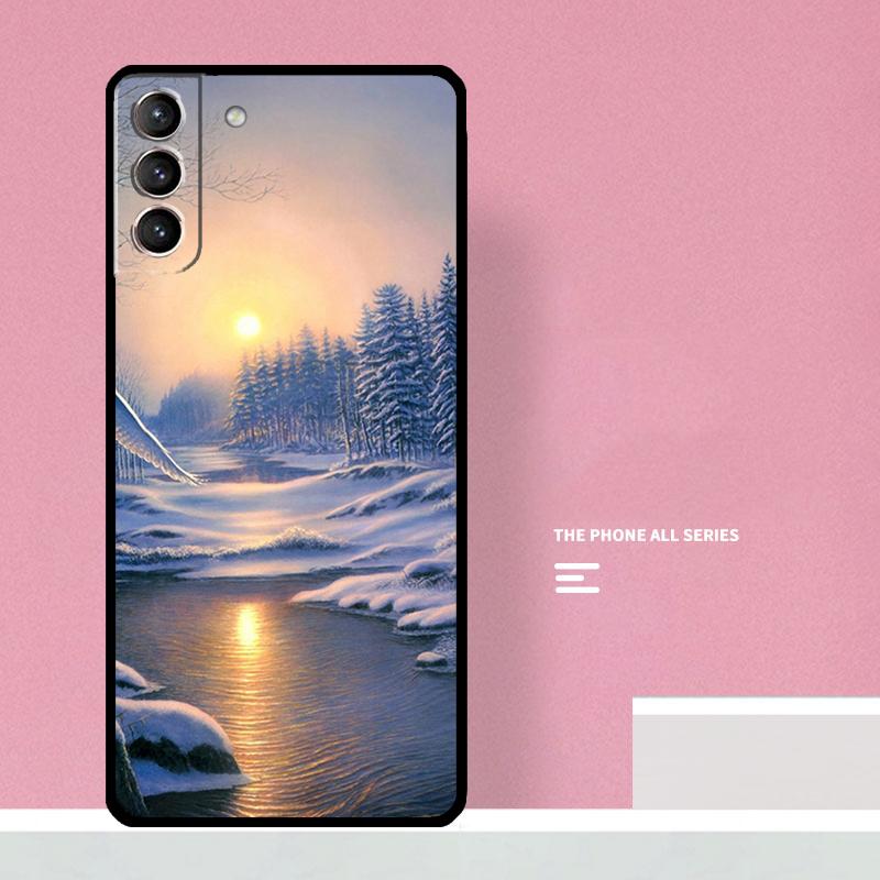 Чехол для телефона Landscape Winter Light Snow для Samsung Galaxy S26 S25 S24 S20 S21 S22 S23 Ultra S10 Plus S25 FE Cover Coque