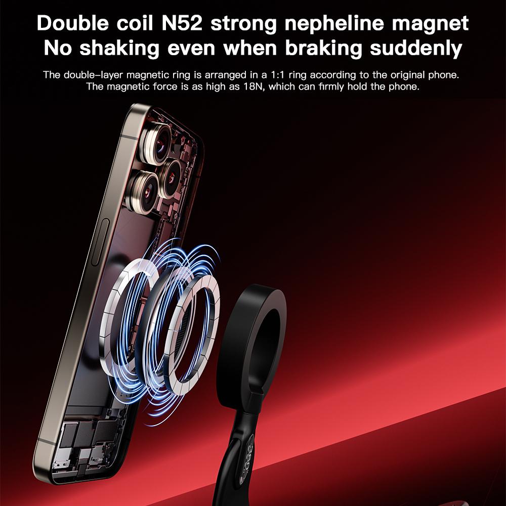 KEYSION Вращающийся на 360° магнитный автомобильный держатель для мобильного телефона, складная подставка для лобового стекла, приборной панели, центральной консоли, легкое крепление для автомобиля