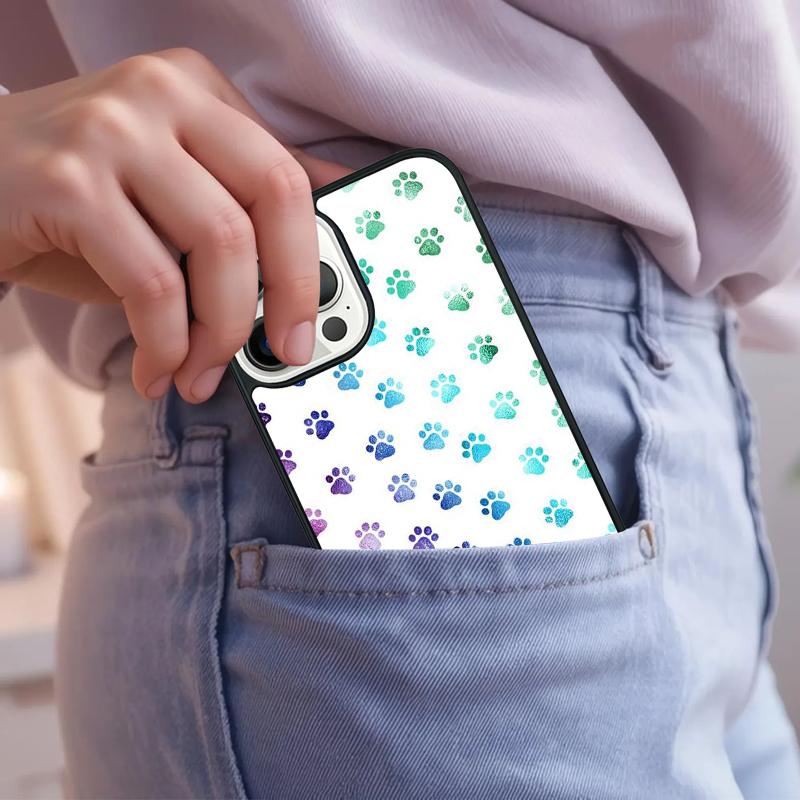 Чехол для телефона с рисунком лапок, милый, для собаки, кошки, для iPhone 17 Air 15 16e 14 13 Pro Max Coque 12 11 Pro Max PLUS