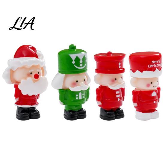 Compact Shelf Display Ornaments 2Pcs Mini Christmas Figurine, Cute Santa Claus Nutcracker Soldier Dolls, DIY Accessories Festive Desktop for