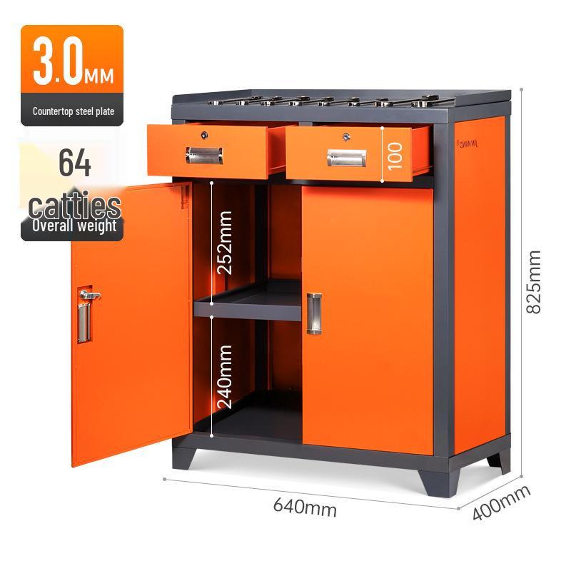 Heavy Duty 3mm Industrial CNC Lathe Tool Cabinet & Grinding Workbench