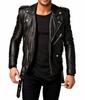 Fashionable Black Stylish Handmade Motorcycle Genuine Biker Men's Leather Jacket