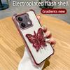 Для Xiaomi 17 pro max 3D Чехол-подставка 'Бабочка' с гальваническим покрытием для Xiaomi 17 Pro Max 13T 14T 12T 15T Pro Противоударная крышка-подставка