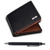 Подарочный набор для мужчин: кошелек и ручка из черной/красного дерева