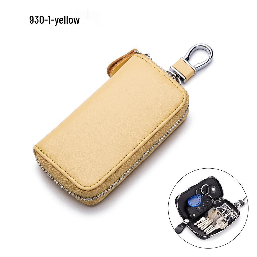 Универсальный чехол для ключей из натуральной кожи на молнии для мужчин и женщин
