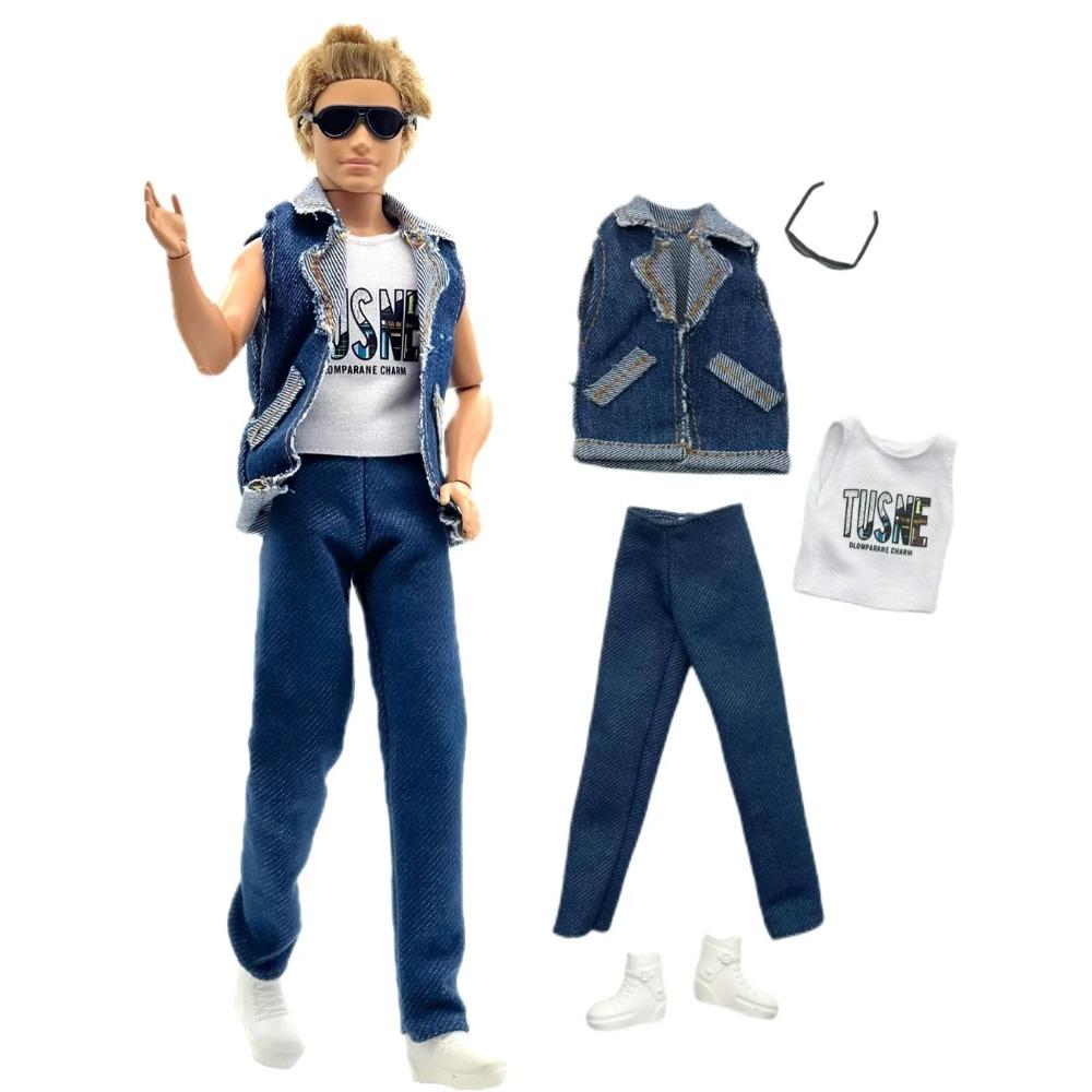 1 Set Ken Cloth Handmade Handsome Doll Accessories Casual Wear Suit for 30cm 12inch Ken Doll Suit Kids Gift