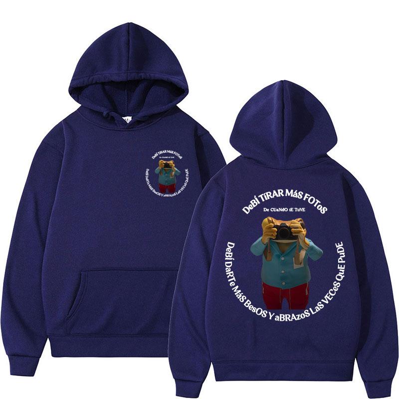 Bad Bunny Debi Tirar Mas Fotos DTMF Hoodies Men Women Fashion Hip Hop Sweatshirt Fleece Oversized Casual Sportwear