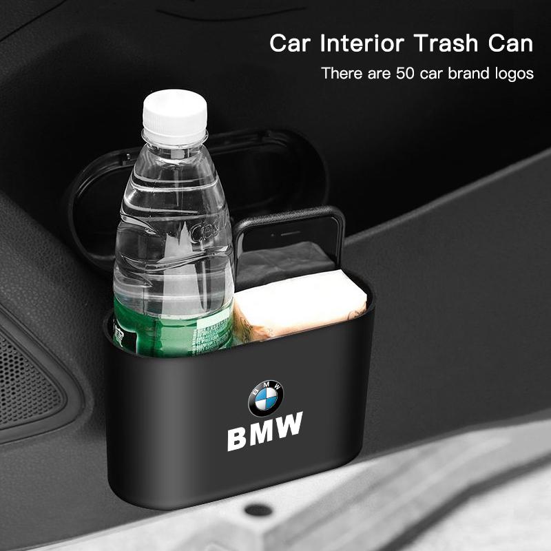 2026 Hot Car Trash Bin Storage Box Hanging Trash For BMW Series i3 i4 G07 G06 G05 G02 G01 F48 F39 G42 G30 G20 G26 Interior Accessories