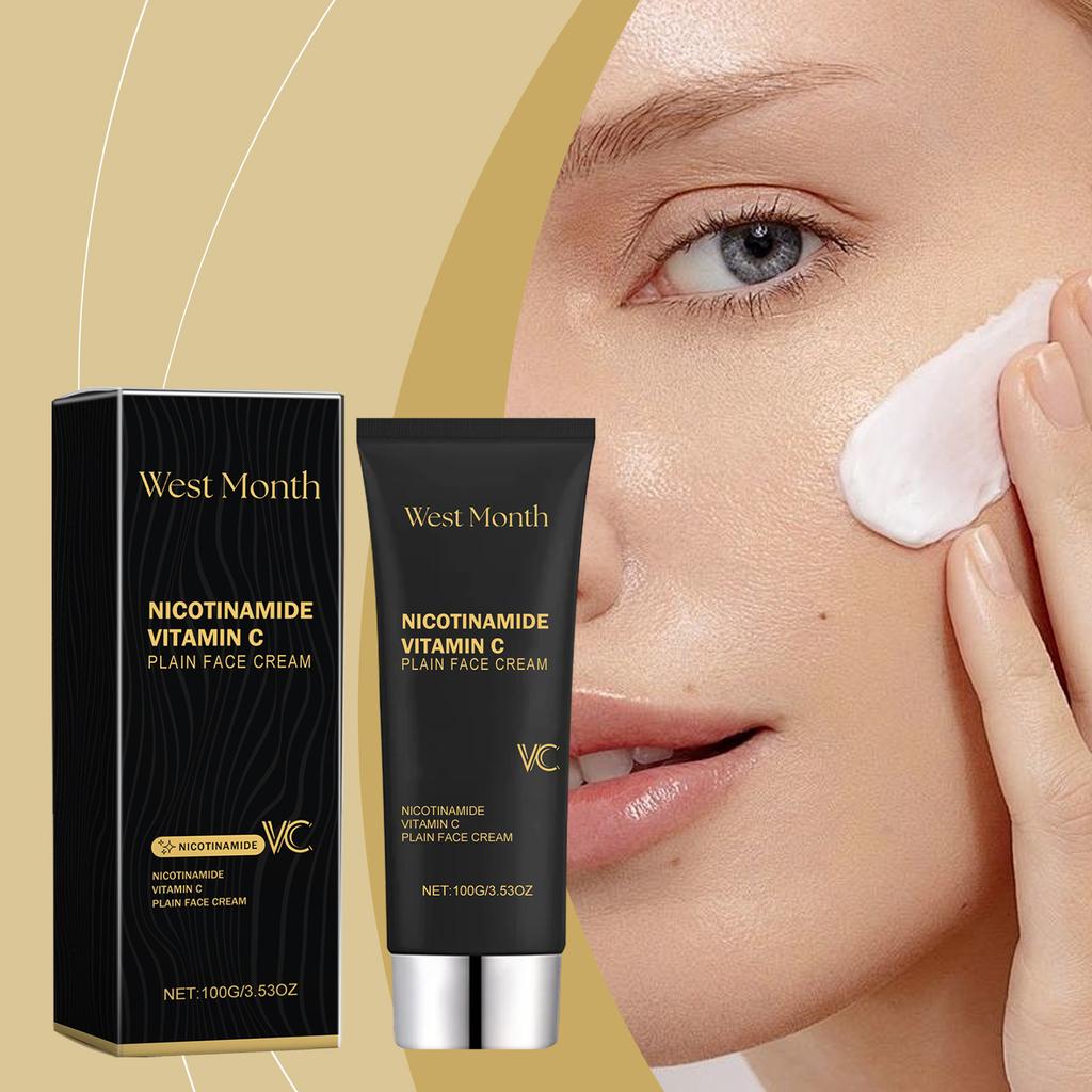 Nicotinamide Vitamin C Plain Face Cream 100g, Hydrating Daily Facial Care Cream