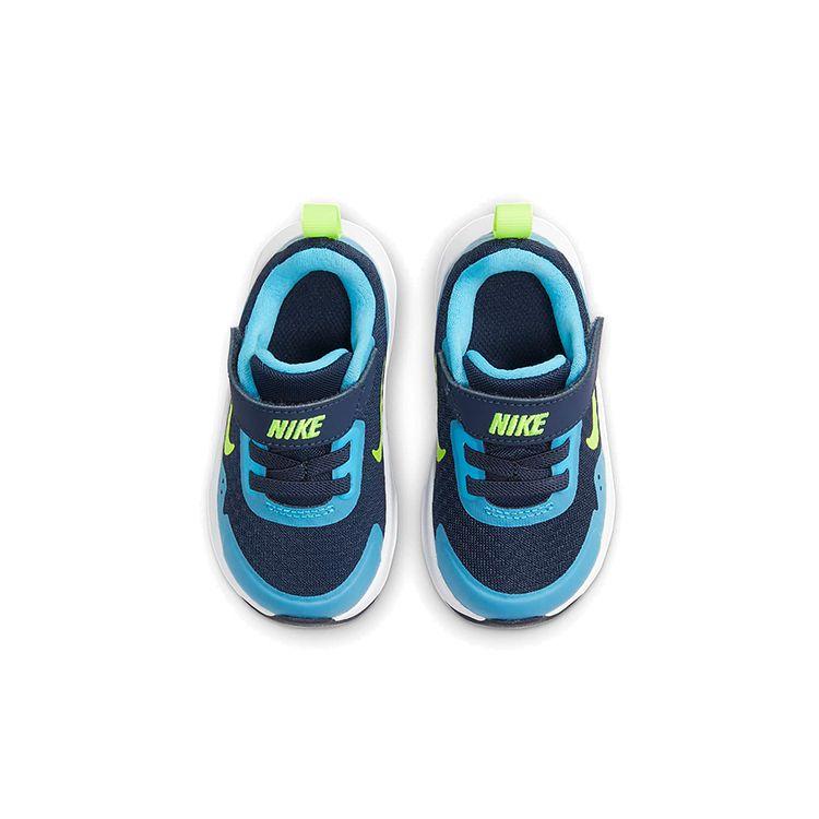 Nike Удобные Универсальные Нескользящие Амортизирующие Прочные Низкие Кроссовки для Ходьбы Детская Обувь Сине-Зеленый CJ3818-400