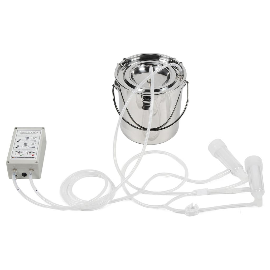 7L Доильный аппарат для коз из нержавеющей стали Портативный пульсирующий вакуумный насос Электрический доильный аппарат