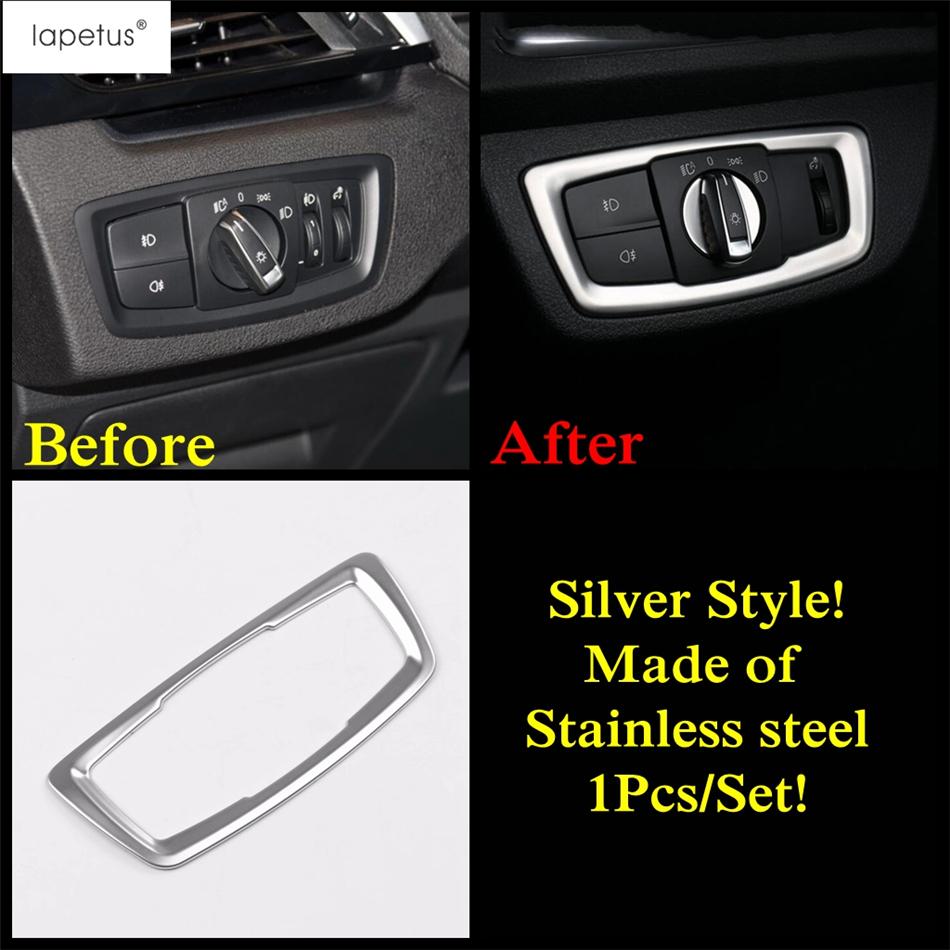 Car Dashboard Air AC Vent / Window Lift / Head Light Lamp Cover Trim Accessories For BMW X1 F48 2016 - / X2 F39 2018 -