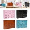 12 Drawers Storage Box,Brown/Black/Pink/Blue Rectangular Drawers Organizer Tabletop 51*10*35cm for Home,Office