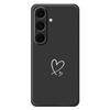 For Samsung Galaxy S24 FE Case White Love Pattern Printing Straight Edge TPU Phone Back Cover