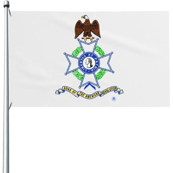 Сыны Американской революции 3 х 5 футов Наружный декоративный флаг, Садовый флаг, Наружный одинарный флаг