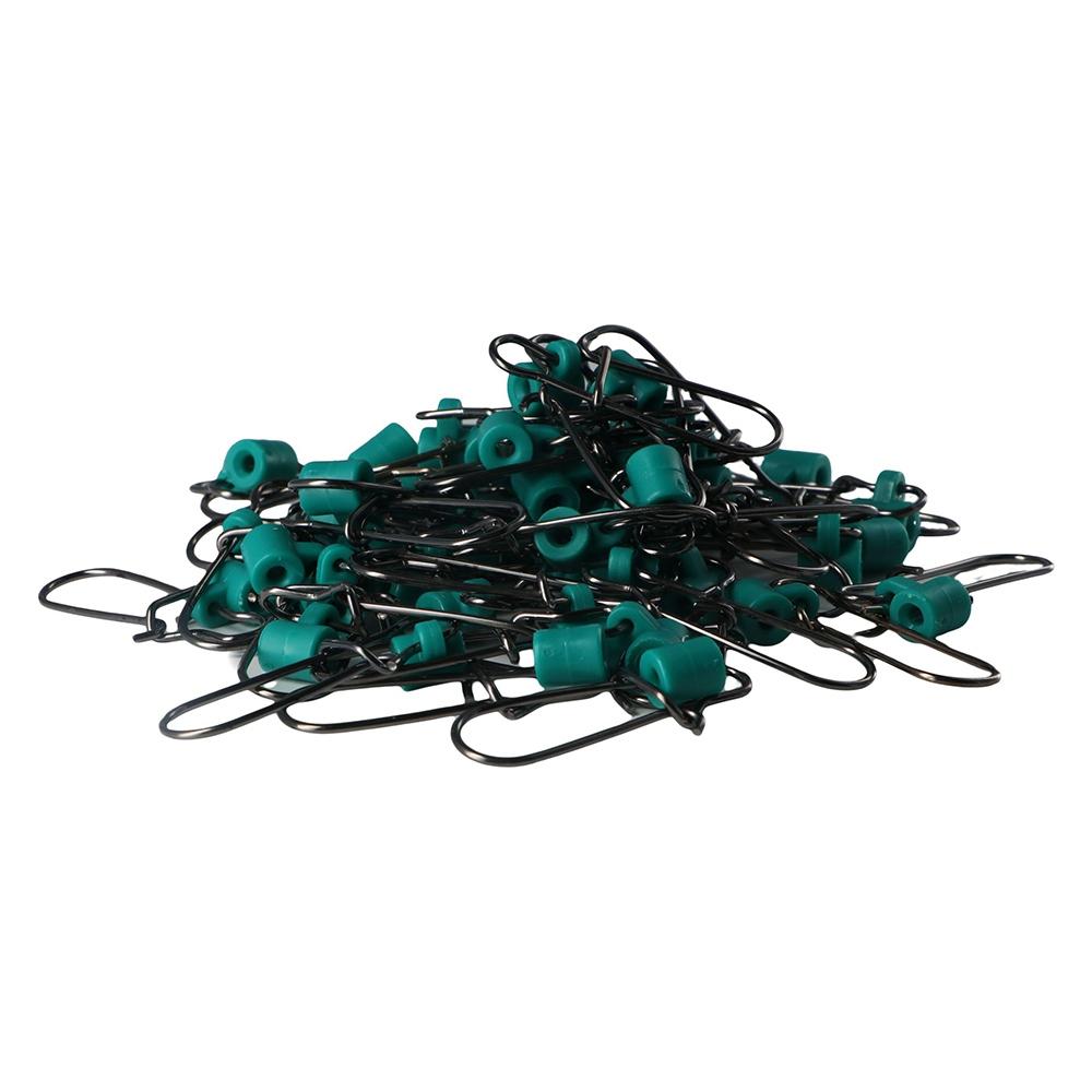 25Pcs Green Nickel Swivels Snap 220LB 8# Fishing Swivels Heavy Duty Fish Finder Fishing Sinker
