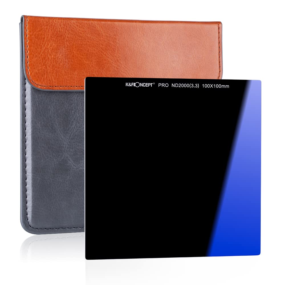 Concept ND2000 Filter Square Filter ND Filter Light Attenuation Tempered Optical Glass 100x100x2mm Water Repellent Stain Resistant Scratch Resistant