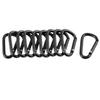 Aluminium Safety Camping Hiking Hook Buckle Keychain Alloy Carabiner Black Climbing Button