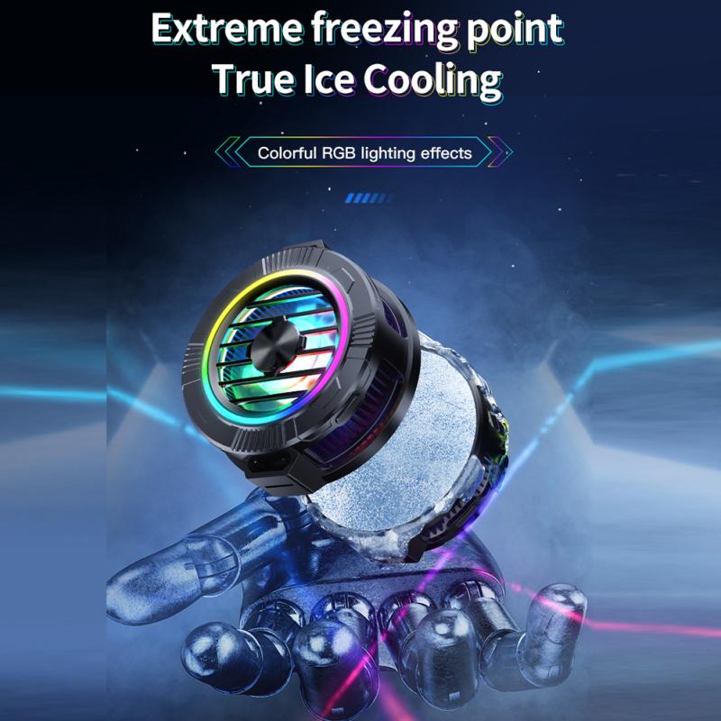 Охладитель для сотового телефона с цветной подсветкой, магнитный радиатор, 3 передачи, регулируемый вентилятор для сотового телефона